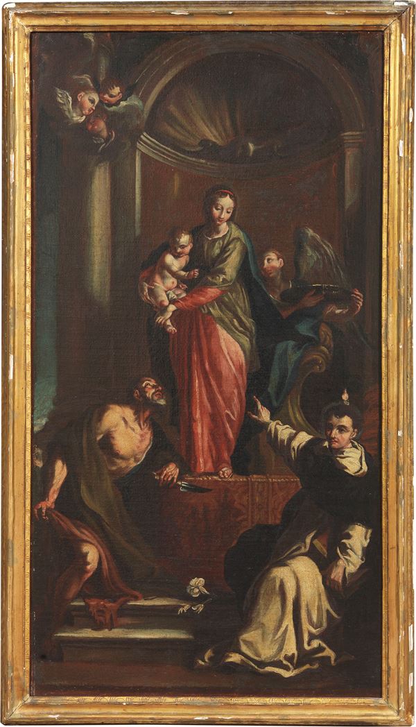 Giambettino Cignaroli - Madonna col Bambino e San Vincenzo