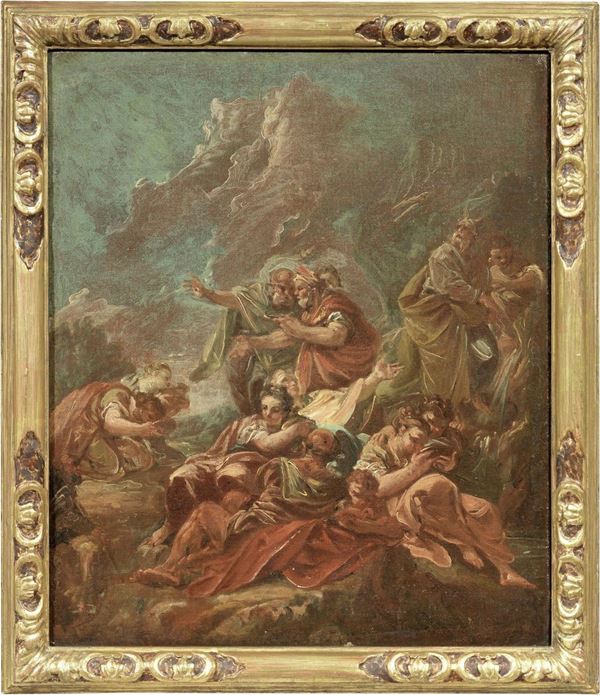 Giovanni Antonio Pellegrini (attr. a) - Mosè discende dal monte