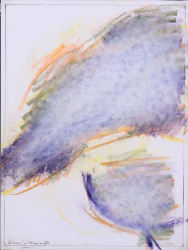 Claudio Verna : Senza titolo  (1986)  - Tecnica mista su cartoncino - Auction CONTEMPORARY ART - I - Casa d'aste Farsettiarte