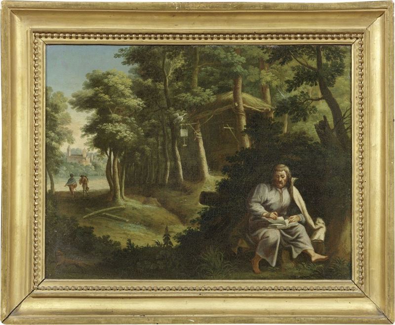 Scuola Fiamminga del XVII Secolo - Santo Eremita