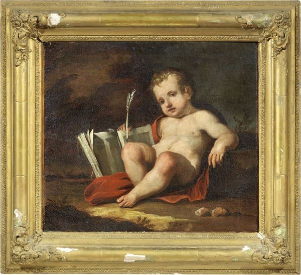 Scuola francese fine XVII secolo - Allegoria della Scrittura