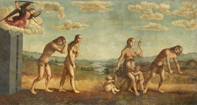 Cacciata dal Paradiso di Adamo e Eva e Scene della Loro Vita