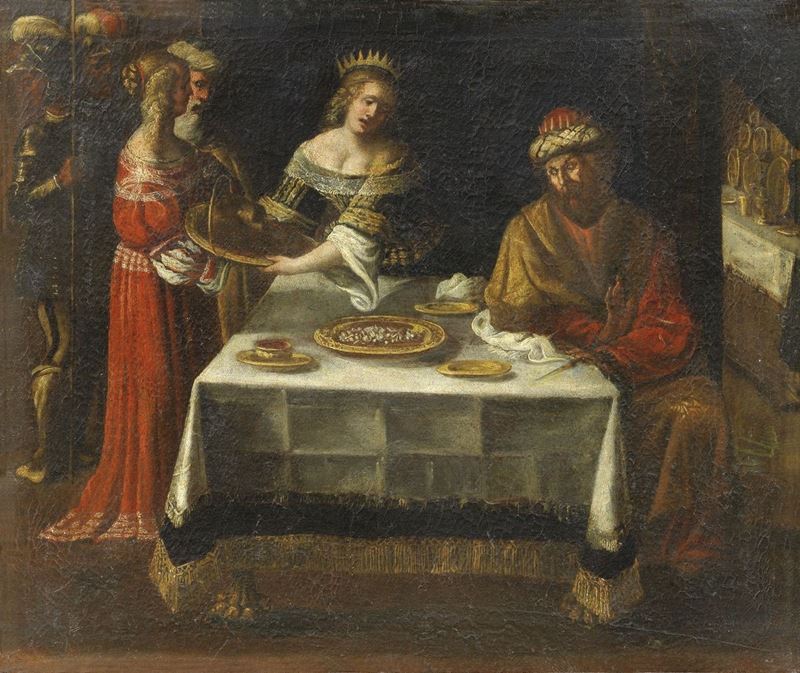 Scuola Veneta del XVII Secolo - Salomè con la Testa del Battista