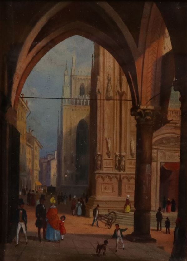 Ignoto fine XIX secolo - Veduta del Duomo di Milano