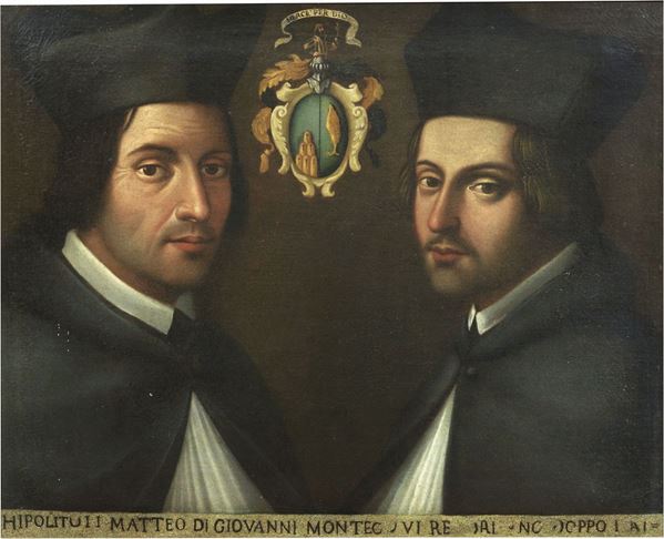 Ignoto del XVIII secolo : Ritratto di due prelati  - Olio su tela - Auction IMPORTANT OLD MASTERS PAINTINGS - I - Casa d'aste Farsettiarte
