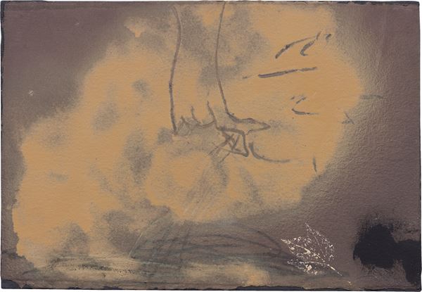 Antoni T&#224;pies : Fulla  (1985)  - Tecnica mista su carta applicata su tela - Asta ARTE MODERNA, CONTEMPORANEA E GRAFICA PARTE II - II - Casa d'aste Farsettiarte
