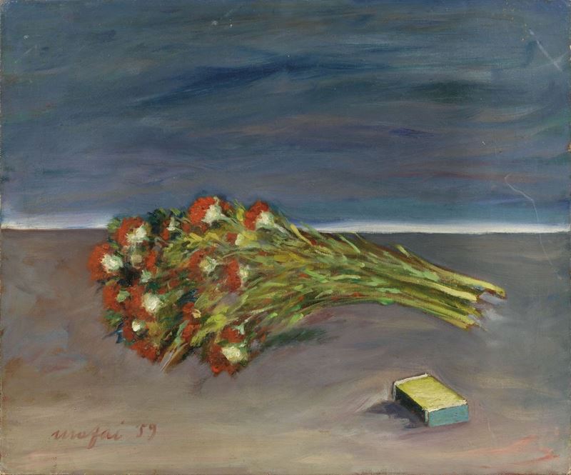 Mario Mafai - Fiori su un Tavolo