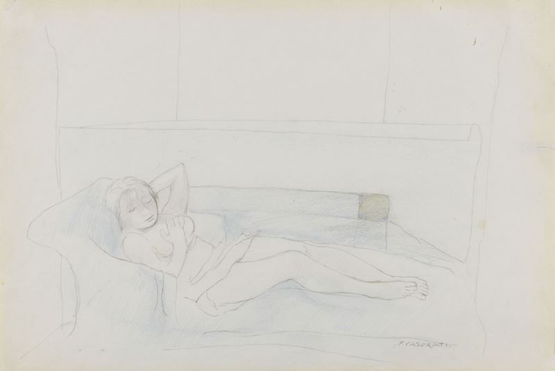 Felice Casorati - Nudo Sdraiato