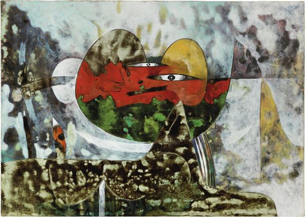 Gianni Dova : Chiara notte di luna  (1962)  - Olio su tela - Auction CONTEMPORARY ART - I - Casa d'aste Farsettiarte
