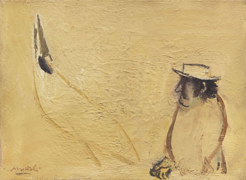 Carlo Mattioli - Ritratto di Manzù