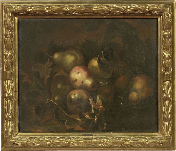 Giovanni Paolo Castelli, detto Spadino (attr. a) : Natura morta con frutta  - Olio su tela - Asta IMPORTANTI DIPINTI ANTICHI - I - Casa d'aste Farsettiarte