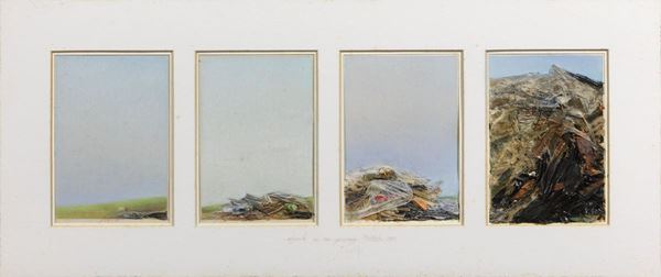 Piero Guccione : Appunti per un paesaggio italiano  (1991)  - Quattro pastelli e tecnica mista su cartoncino - Auction CONTEMPORARY ART - I - Casa d'aste Farsettiarte