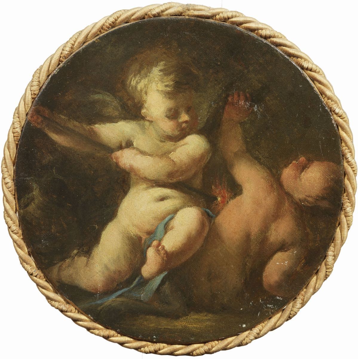 Giacomo Parolini (attr. A) - Sei Tondi Raffiguranti «giochi di Puttini»