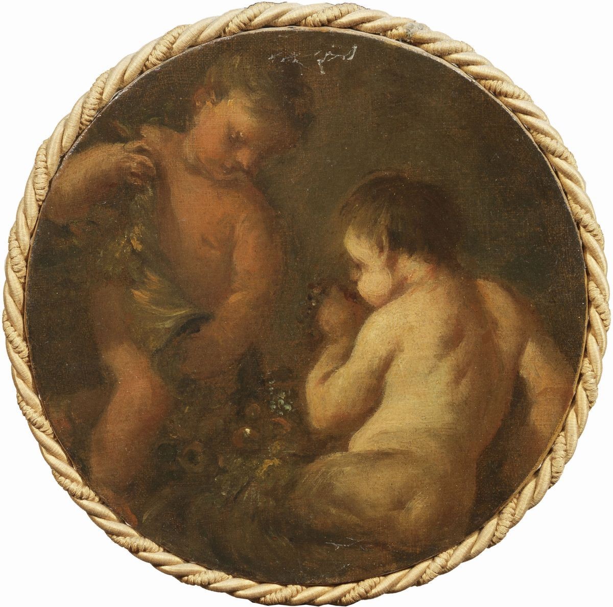 Giacomo Parolini (attr. A) - Sei Tondi Raffiguranti «giochi di Puttini»