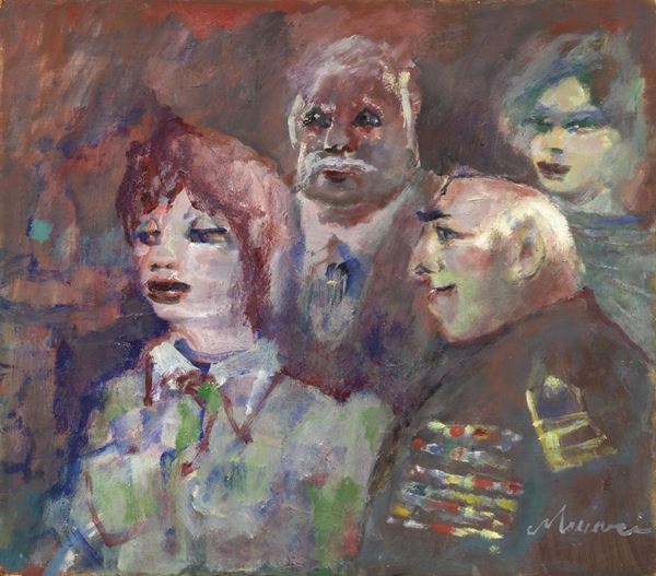 Mino Maccari : Il Generale  (1958)  - Olio su tavola - Auction CONTEMPORARY ART - I - Casa d'aste Farsettiarte