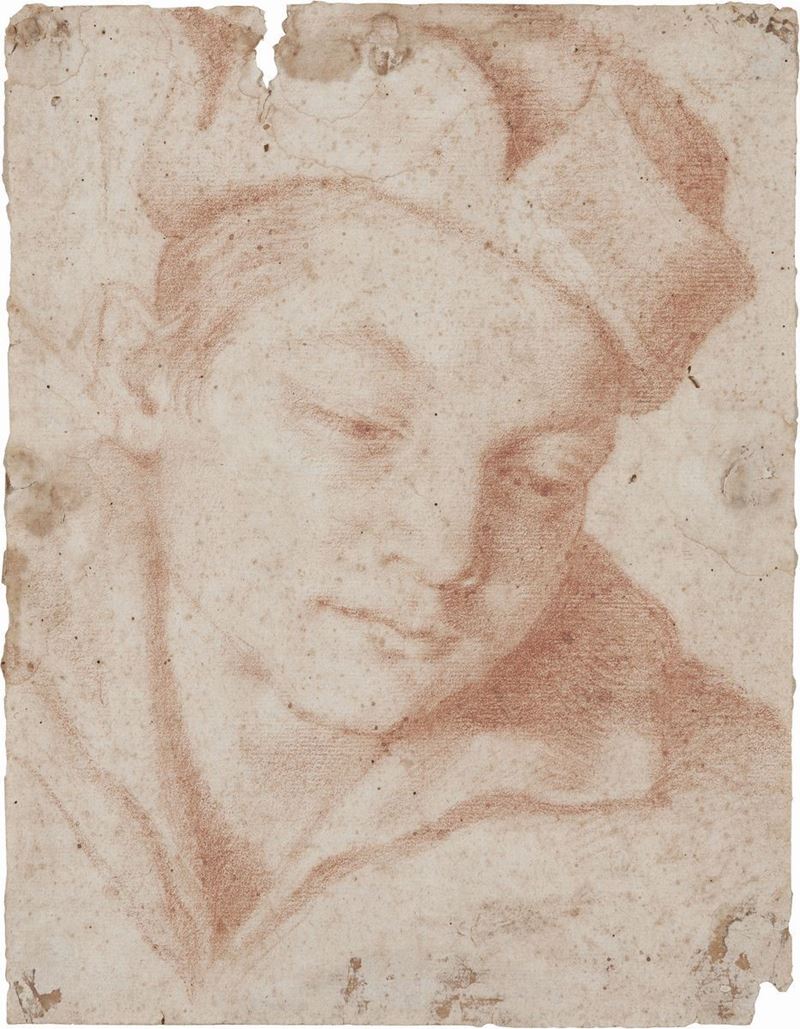 Scuola Toscana del XVI Secolo - Testa di Giovane con Berretto