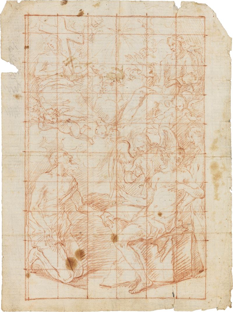 Cerchia di Andrea Sacchi della Fine del XVII Secolo - Assunzione di Due Santi con San Gerolamo Pe...