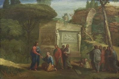 Gesù Consegna le Chiavi a Pietro di Fronte agli Apostoli