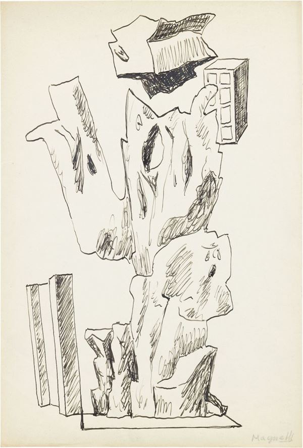 Alberto Magnelli : Pierres  (1932-33)  - Inchiostro su carta - Auction CONTEMPORARY ART - I - Casa d'aste Farsettiarte