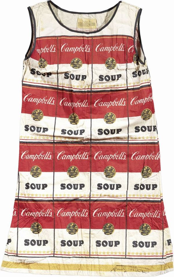 Andy Warhol : The souper dress  - Serigrafia a colori su tessuto in carta cotone - Asta ARTE CONTEMPORANEA - I - Casa d'aste Farsettiarte