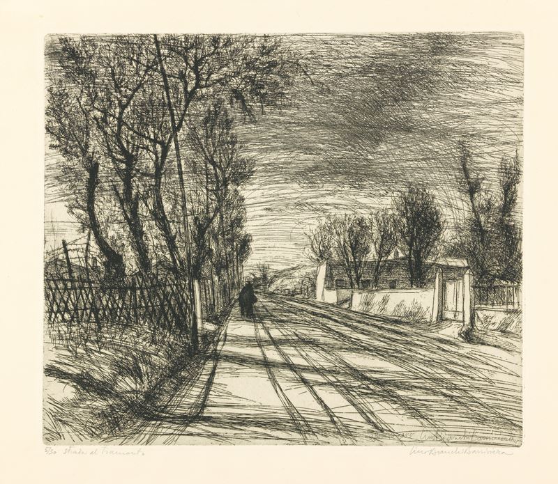 Strada al tramonto