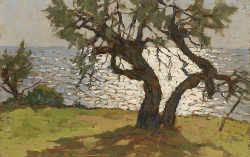 Giovanni Lomi - Pomeriggio sul Mare (controluce)