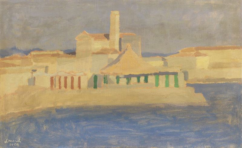 Giovanni March - I Bagni Acquaviva e Chiesa di San Jacopo a Livorno
