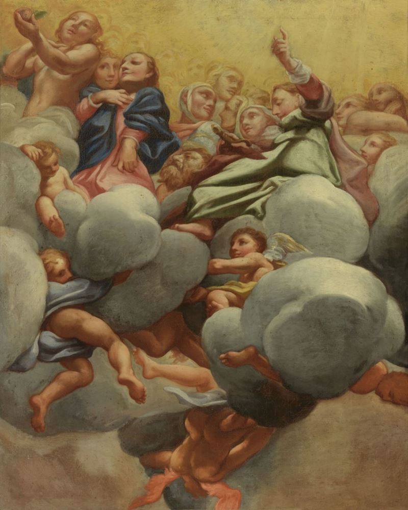 Copia da Correggio, Fine XVII Secolo - Assunzione della Vergine (particolare)