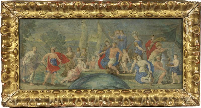 Scuola Francese del XVIII Secolo - Convito di dei Intorno a Giove (da Sinistra Mercurio, Nettuno,...