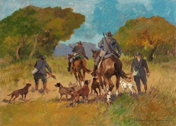 Carlo Domenici - Scena di caccia