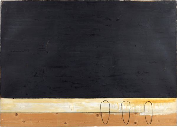 Piero Pizzi Cannella : Cinese 1990  (1989-90)  - Olio su tela e legno - Asta Arte Moderna e Contemporanea - I - Casa d'aste Farsettiarte