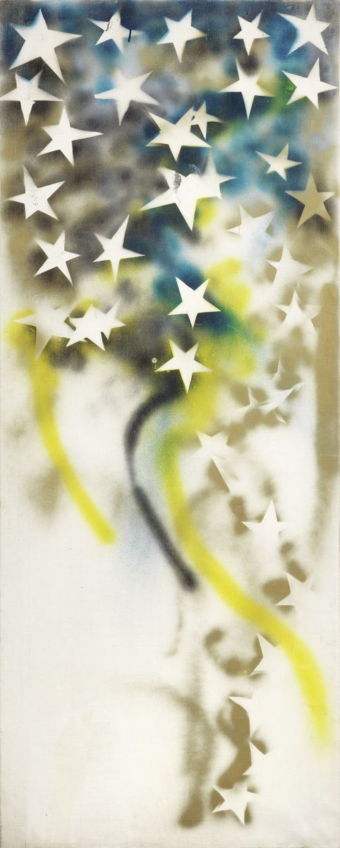 Mario Schifano : Senza titolo (Tutte stelle)  (1967-69)  - Smalto spray su tela - Asta ARTE CONTEMPORANEA - I - Casa d'aste Farsettiarte