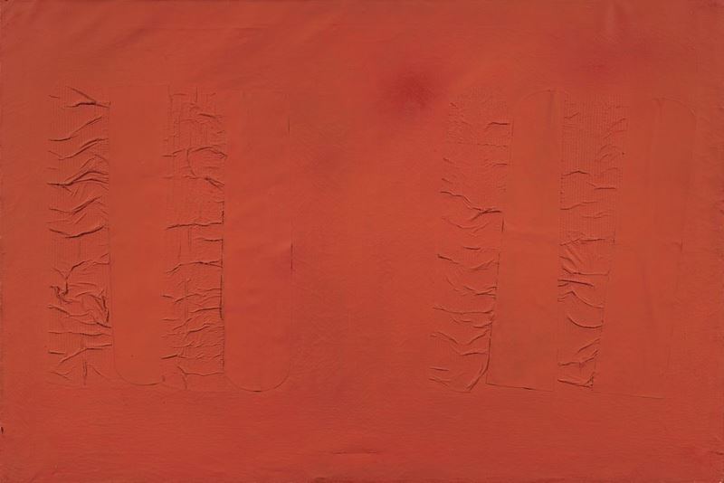 Tano Festa - Rosso N. 12 - Rosso Segnale N. 11