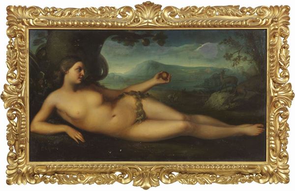 Scuola italiana fine XVIII secolo - La tentazione di Eva