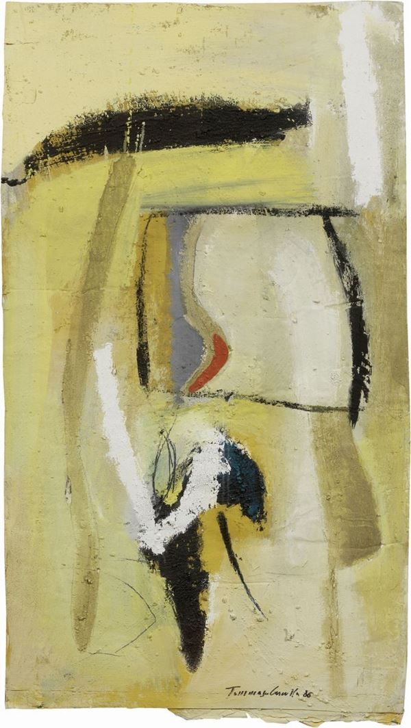 Tommaso Cascella : Senza titolo  (1988)  - Tecnica mista su cartone - Asta ARTE CONTEMPORANEA - I - Casa d'aste Farsettiarte