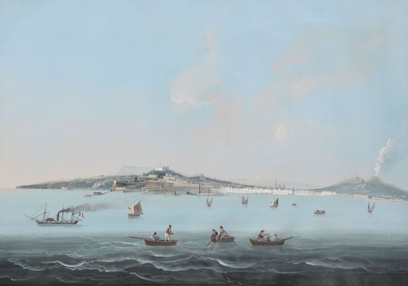 Ignoto del XIX Secolo - Napoli dal Mare