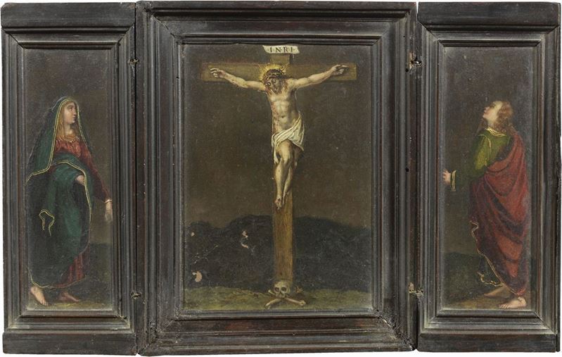 Scuola Fiamminga Fine XVI - Inizio XVII Secolo - Crocifissione