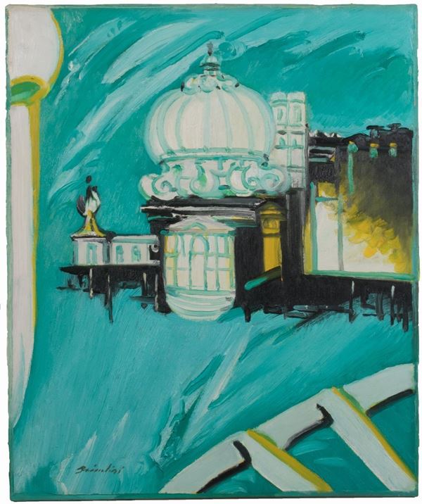Remo Brindisi : Venezia  - Olio su tela - Asta ARTE CONTEMPORANEA - I - Casa d'aste Farsettiarte