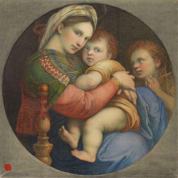 Ignoto del XIX secolo - Madonna della Seggiola, da Raffaello