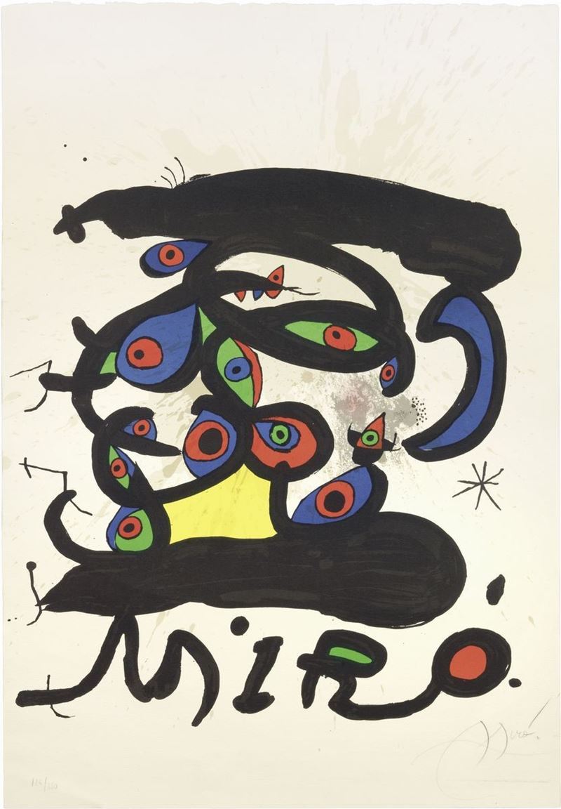 Joan Miró - Manifesto per L'esposizione «peinture Sur Papier, Dessins»