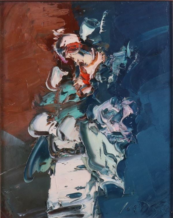 Sergio Scatizzi : Vaso di fiori  - Olio su tela - Asta ARTE CONTEMPORANEA - I - Casa d'aste Farsettiarte