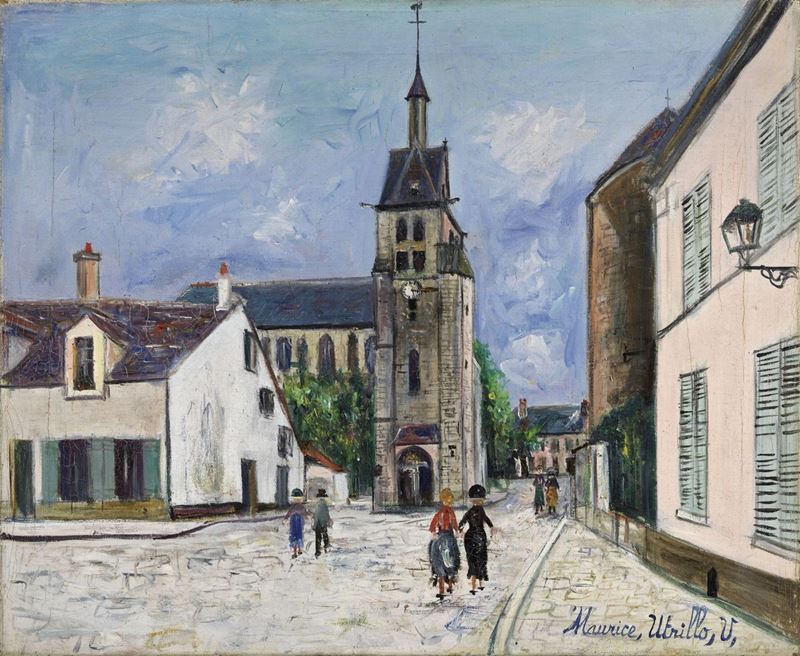 Maurice Utrillo - Place De L'église, Nangis (seine-et-marne)