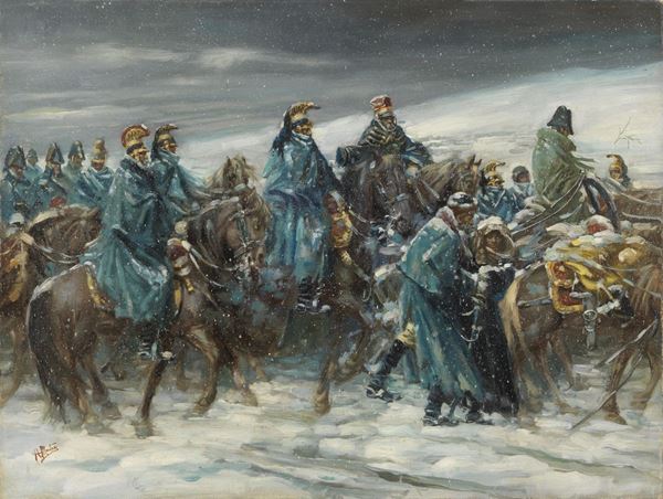 Ignoto del XX secolo - Soldati napoleonici nella ritirata di Russia