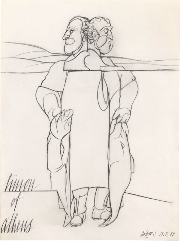 Valerio Adami : Timon of Athens  (1980)  - Matita su carta - Auction MODERN AND CONTEMPORARY ART - I - Casa d'aste Farsettiarte