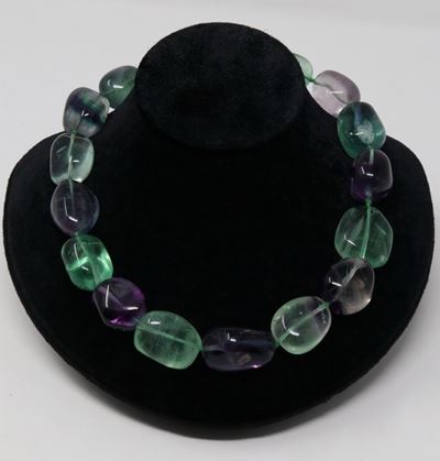Collana in Quarzi Viola e Verdi