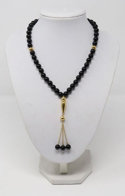 Collana in Agata con Applicazioni in Oro