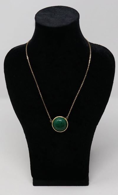 Catenina in Oro con Cabochon in Malachite