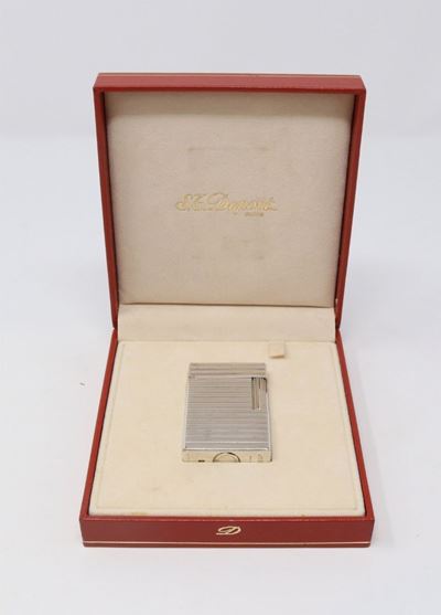 Accendino Dupont Placcato in Argento in Astuccio Originale