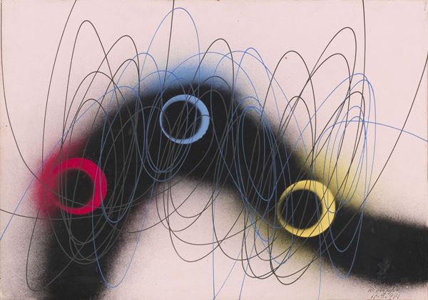 Roberto Crippa : Spirale  (1971)  - Olio su cartoncino applicato su tela - Auction MODERN AND CONTEMPORARY ART - I - Casa d'aste Farsettiarte
