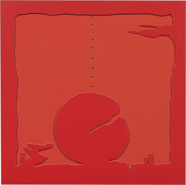 Lucio Fontana - Concetto Spaziale - Teatrino (rosso)